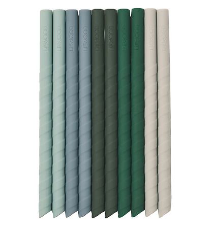 Liewood Strohhalme - Silikon - Timoti - 10er-Pack - Green Multi