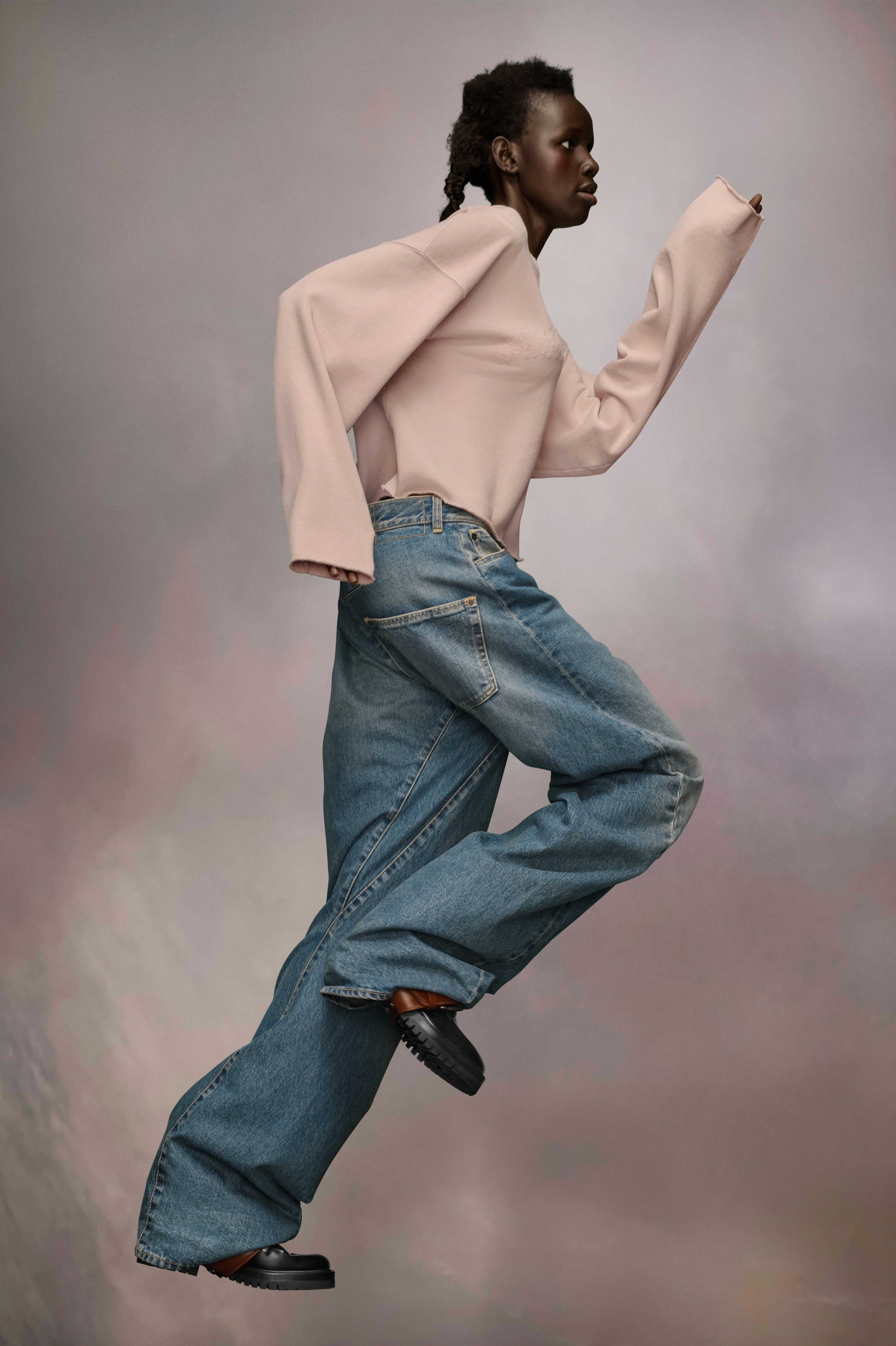 Sweat-shirt en molleton Poudre