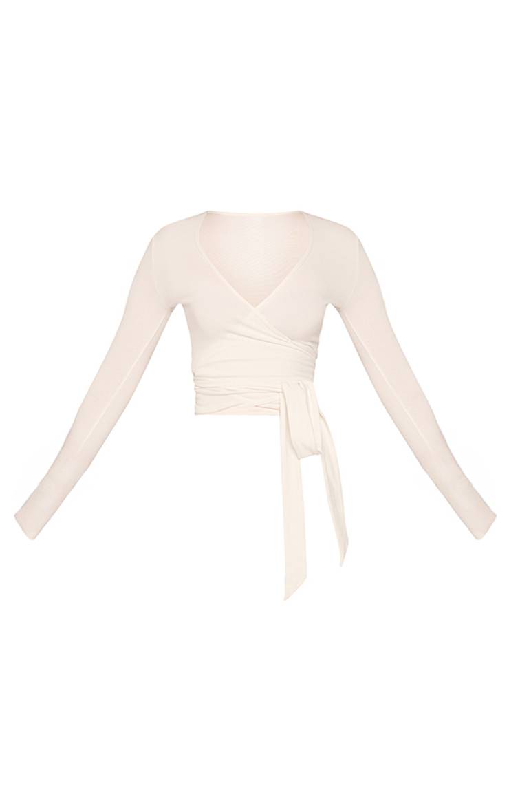 Blanc Haut De Yoga Cache-cœur En Coton Doux