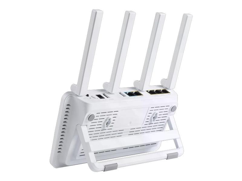 ASUS Dual-Band WiFi Router ExpertWiFi EBR63 AX3000 Dual-Band WiFi 6 (802.11ax) All-in-One Access Point mit Router, Switch und Sicherheits-Gateway, unterstützt bis zu 5 SSIDs, VLAN, SDN, benutzerdefiniertes Gästeportal, Site-to-Site VPN, Netzwerksiche