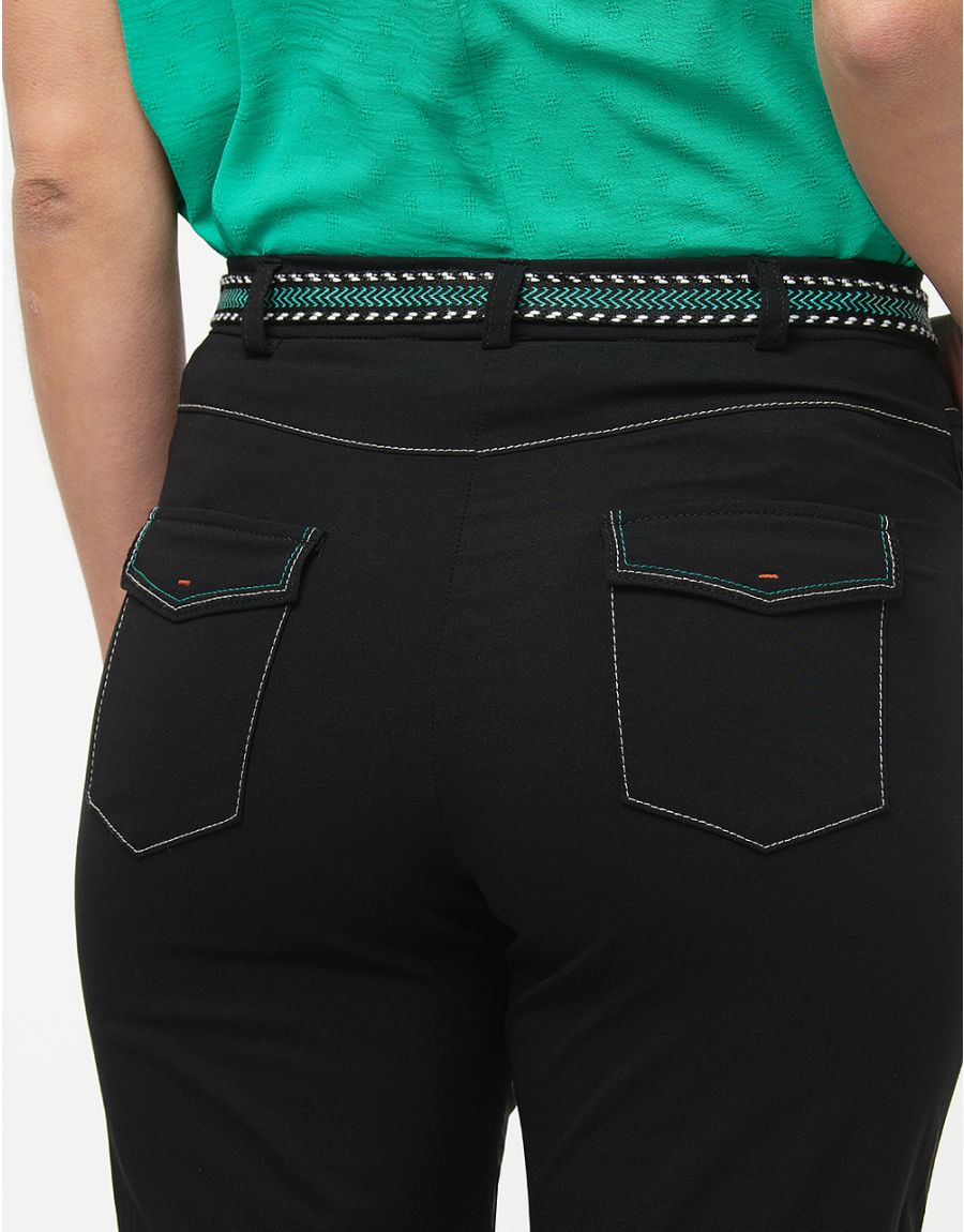 Jegging noir ceinture