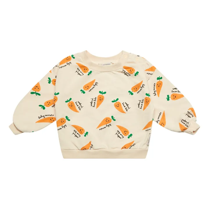 Weekend House Sweat Baby Carotte Coton Bio | Crème