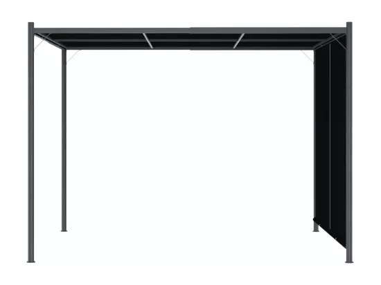 Pergola de jardin avec toit rétractable 3x3 m Anthracite