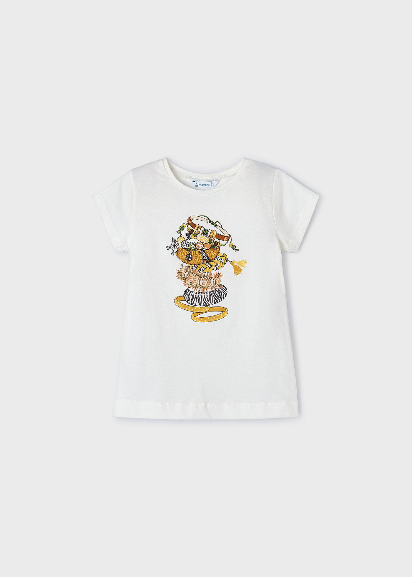 Camiseta estampada Better Cotton para meninas, cor fúcsia.