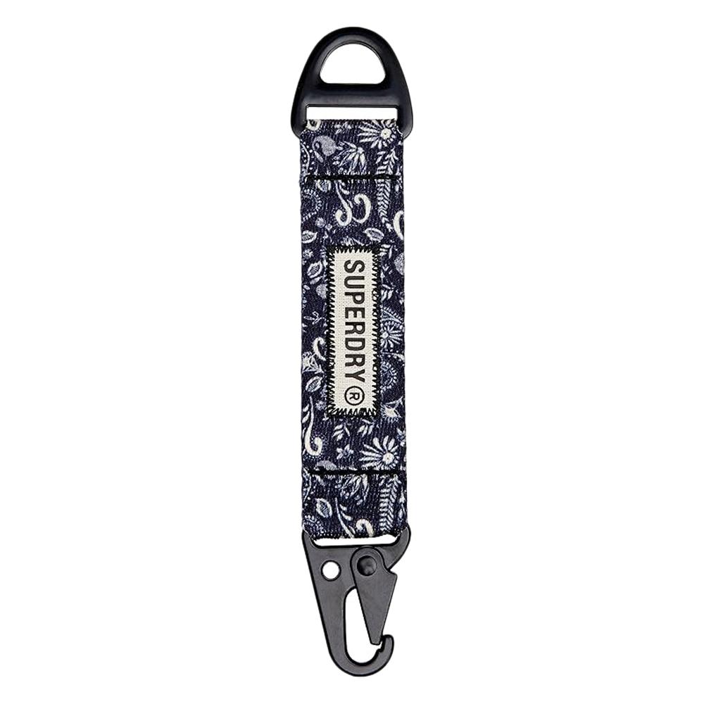 Superdry Porte-clé Noir à Motifs Femme Superdry Vintage Key Fob