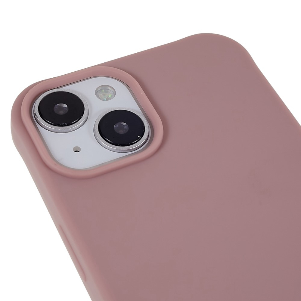 iPhone 14 Necklace Gummi Case Hülle   Handykette Nylon Strap (160cm) - Sandrosa