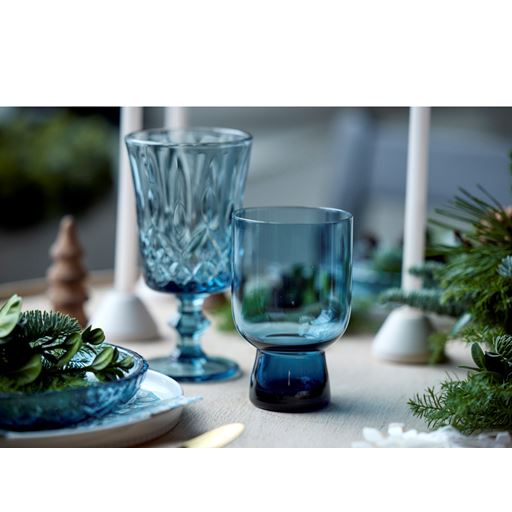 Lyngby Glas Sorrento 4-pak Vandglas, Blue, 30 cl