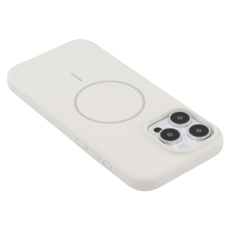 iPhone 16 Pro MagSafe Silikon Case Hülle - Weiss