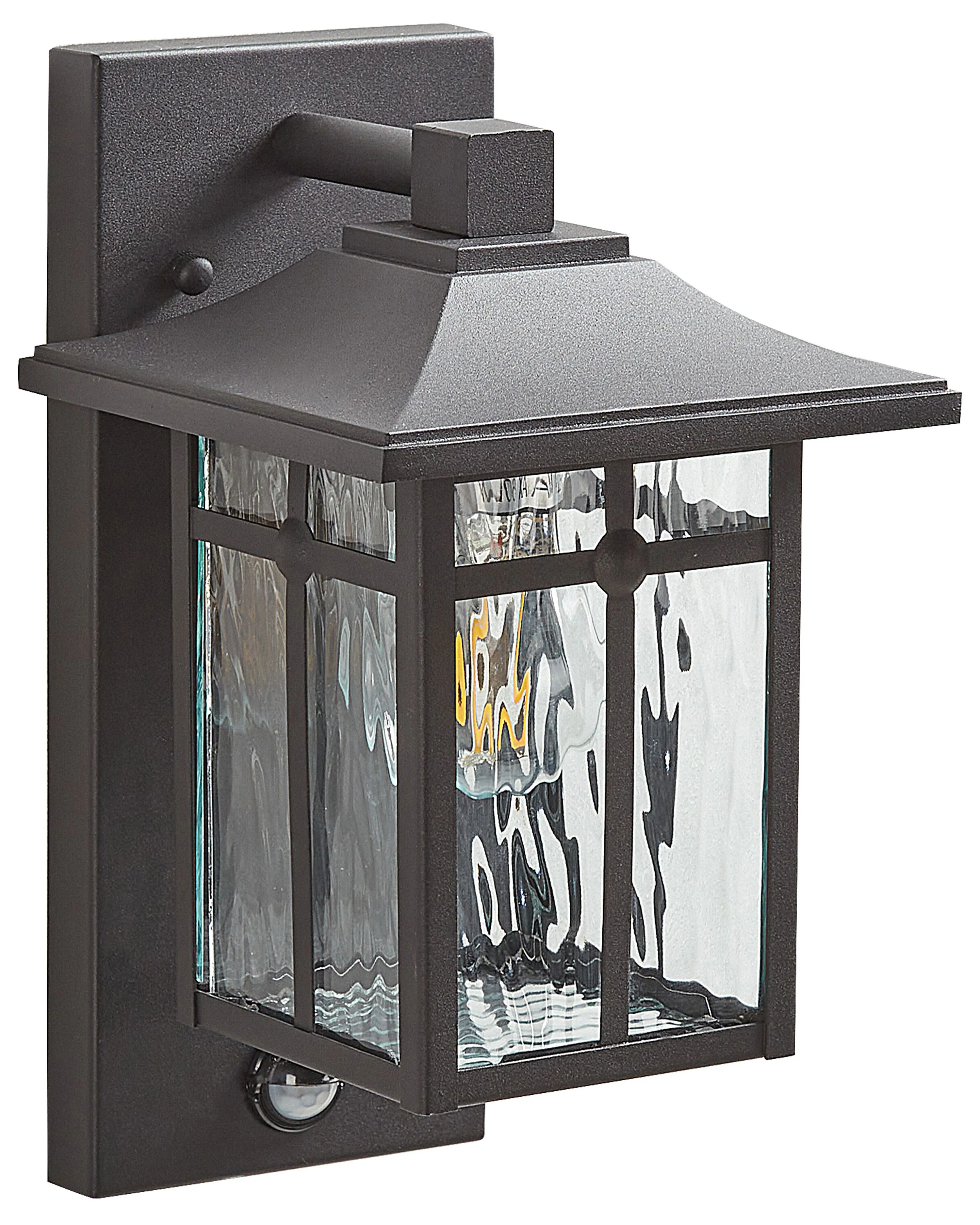 Buiten wandlamp TEVIOT met bewegingssensor Zwart