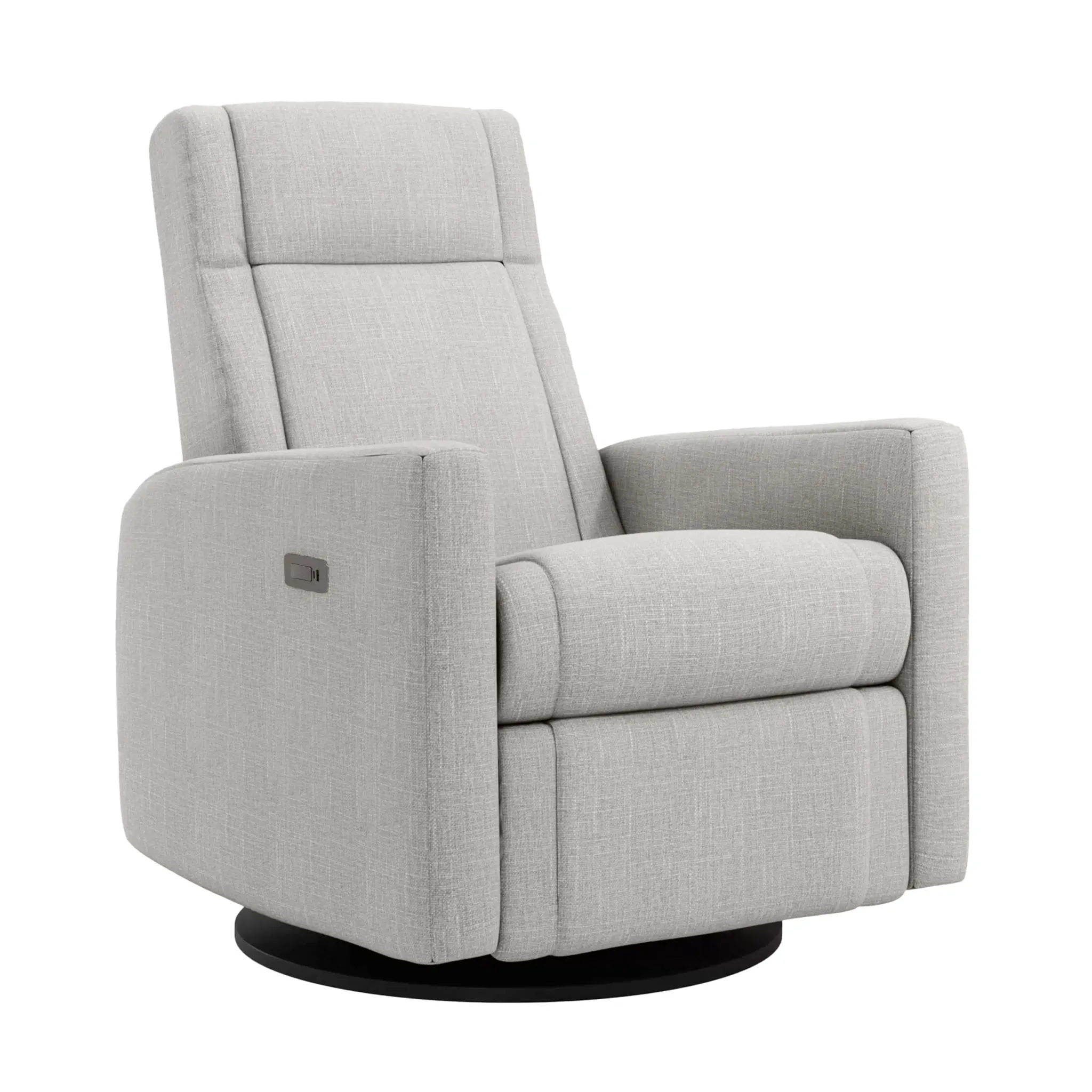 Jaymar BB Fauteuil Berçant et Pivotant Nelly - Nubia Silver  Noir avec Mécanisme Électrique