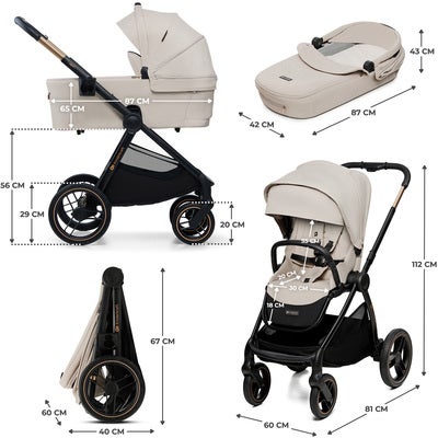 Kinderkraft NEA 2 Duovogn, Soft Beige