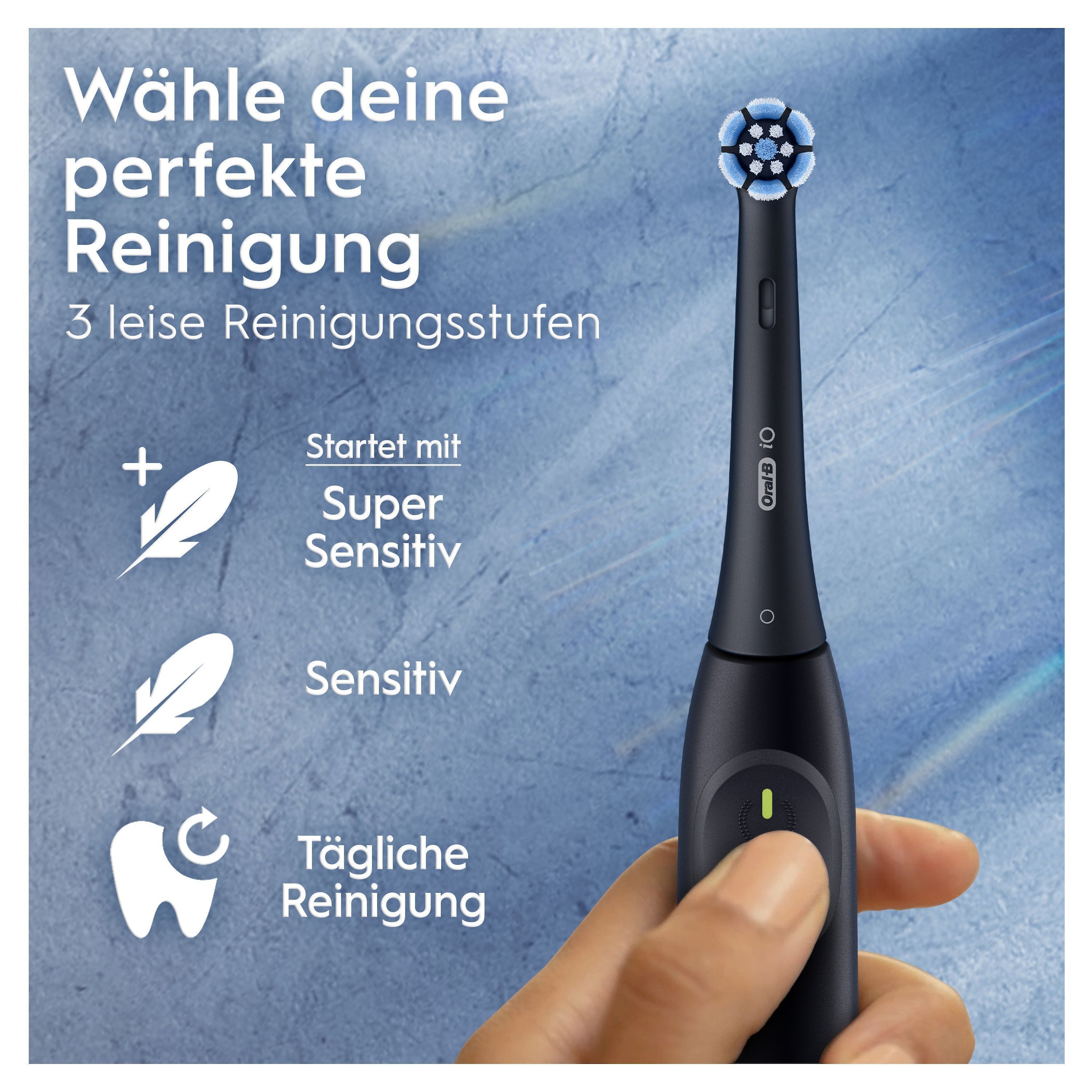 Oral-B Elektrische Zahnbürste »iO Series 2« 1 Stk. Aufsteckbürsten für die sanfte Reinigung, Reise-Etui, Aufsteckbürstenhalter