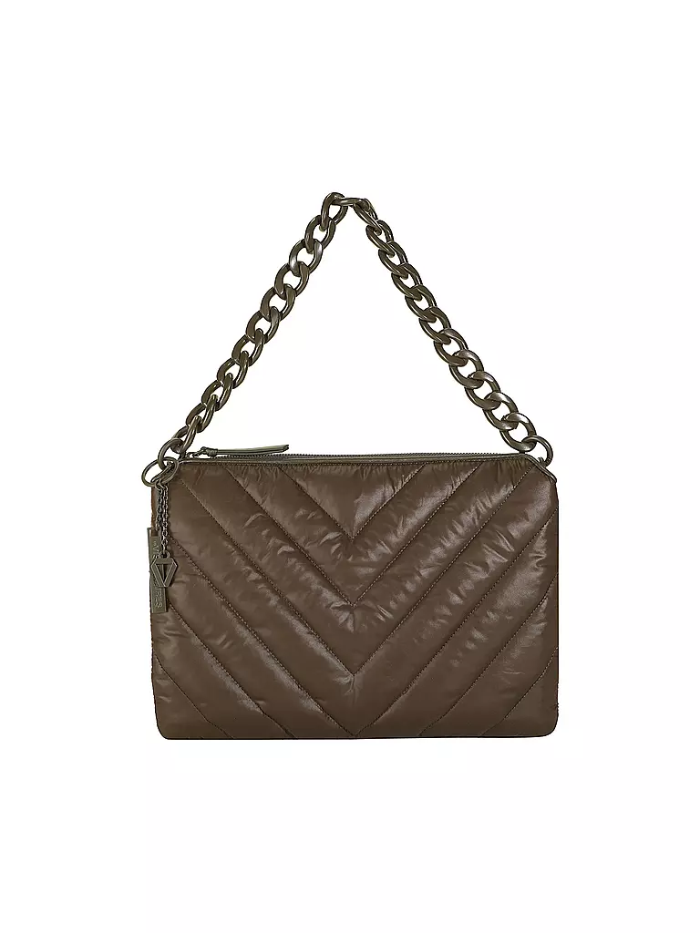 LES VISIONNAIRES Ledertasche - Umhängetasche VERA QUILTING  hellgrün