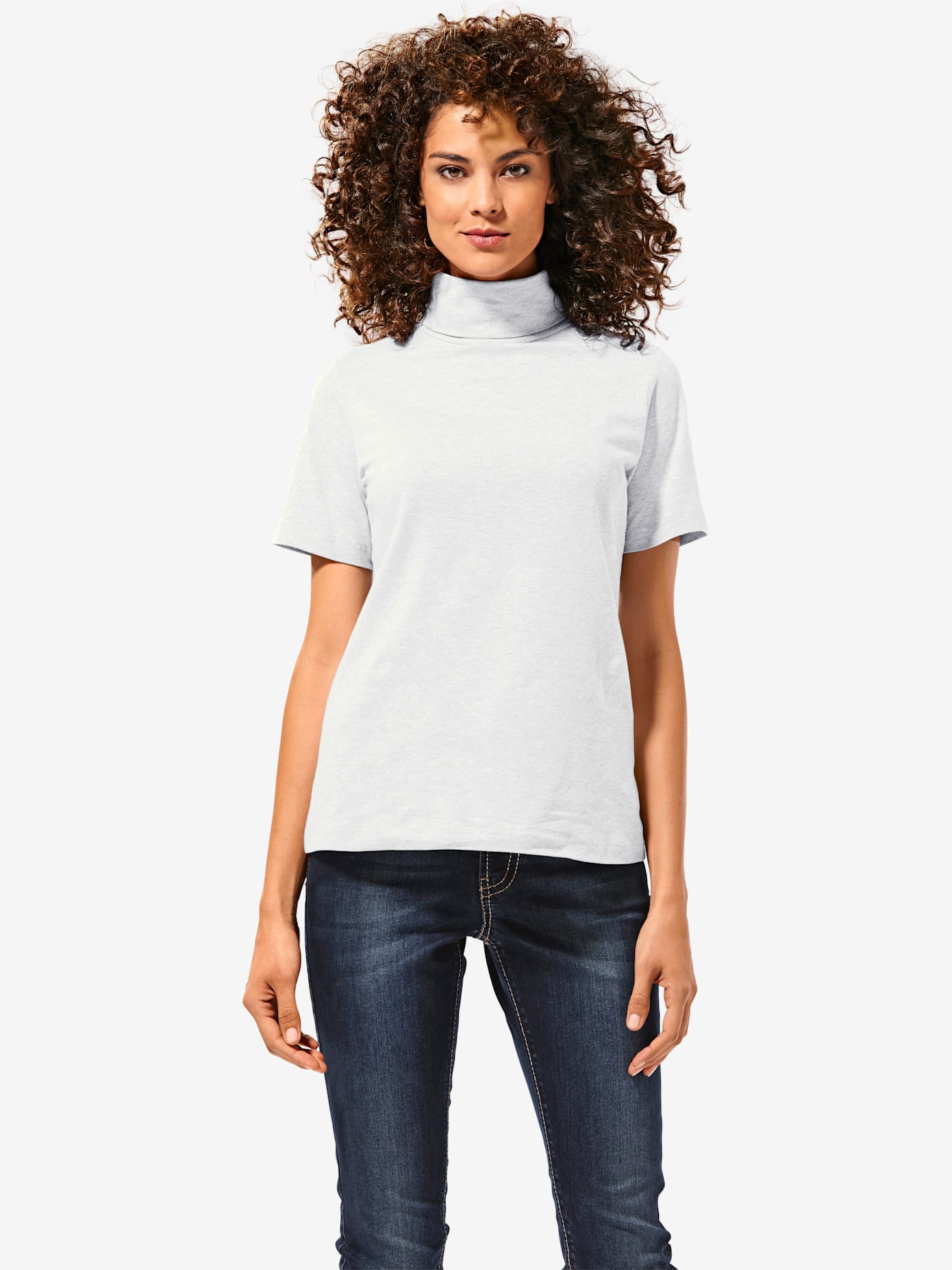 T-shirt col roulé basique facile à associer avec joli col roulé