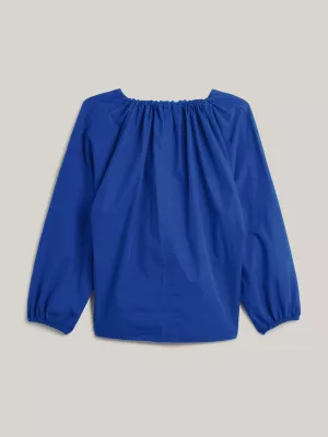 Blusa Tommy Hilfiger x Vacation com decote aberto e mangas compridas