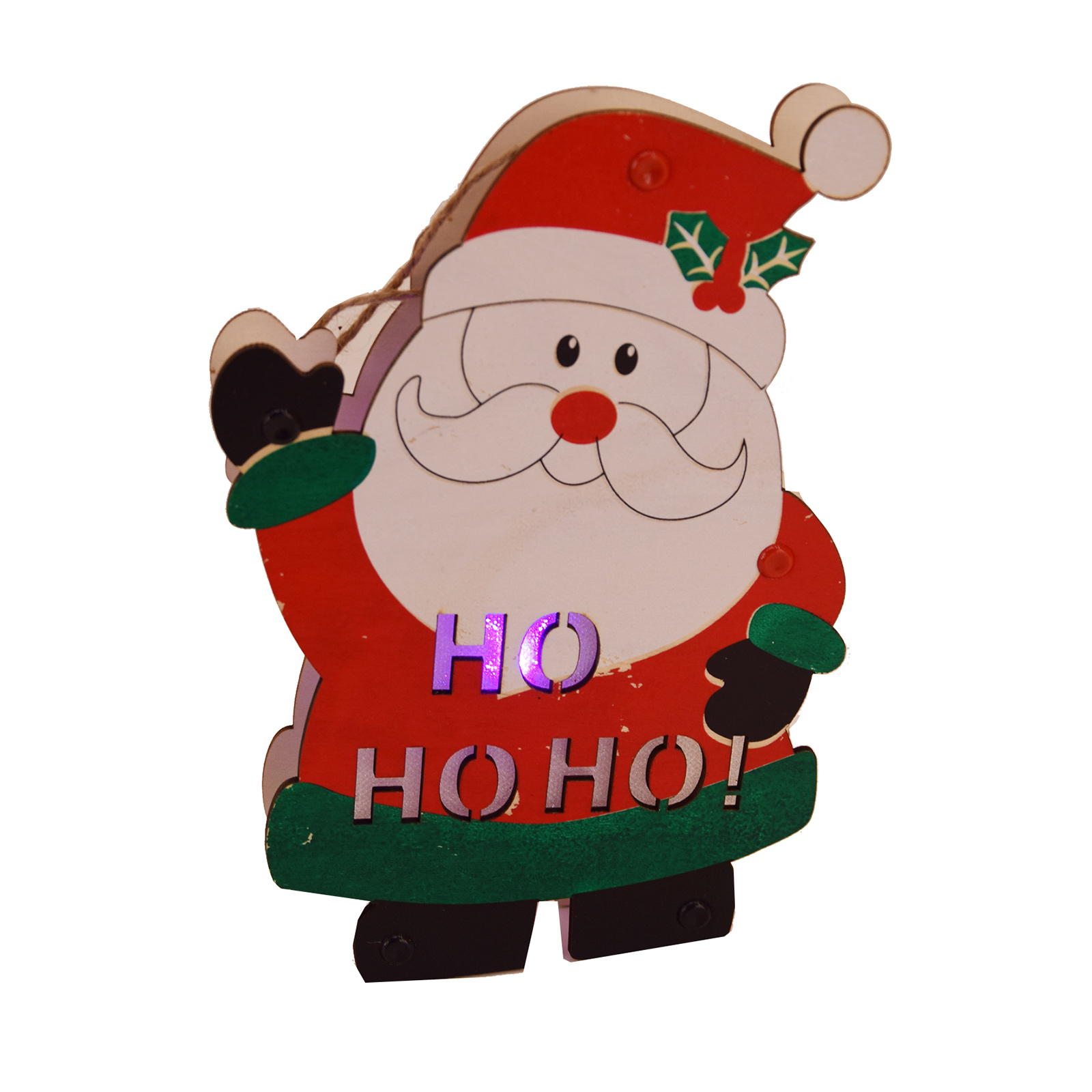 Deko-Objekt - Weihnachtsmann - LED - 20 cm hoch