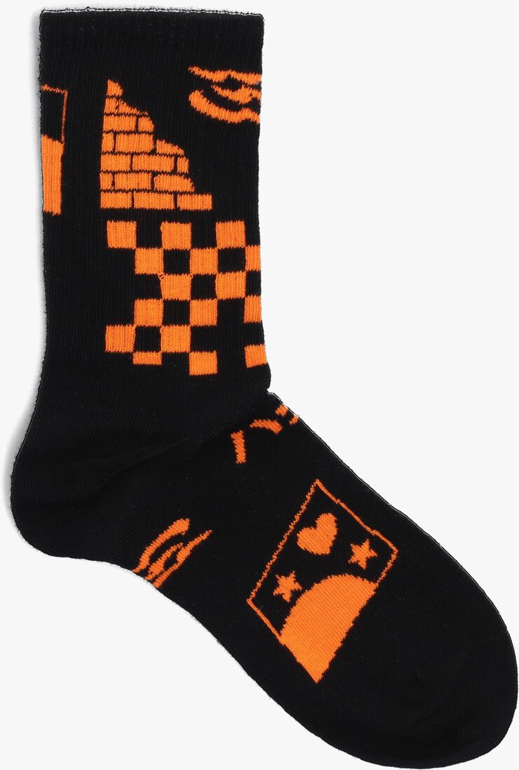 HAPPY SOCKS zwarte happy socks sokken beyond 3/4 crew