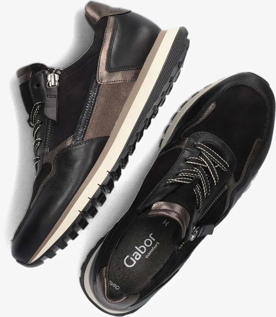 GABOR zwarte gabor lage sneakers 378