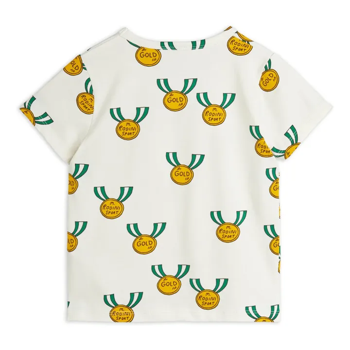 Mini Rodini T-Shirt Médailles Coton Bio | Blanc