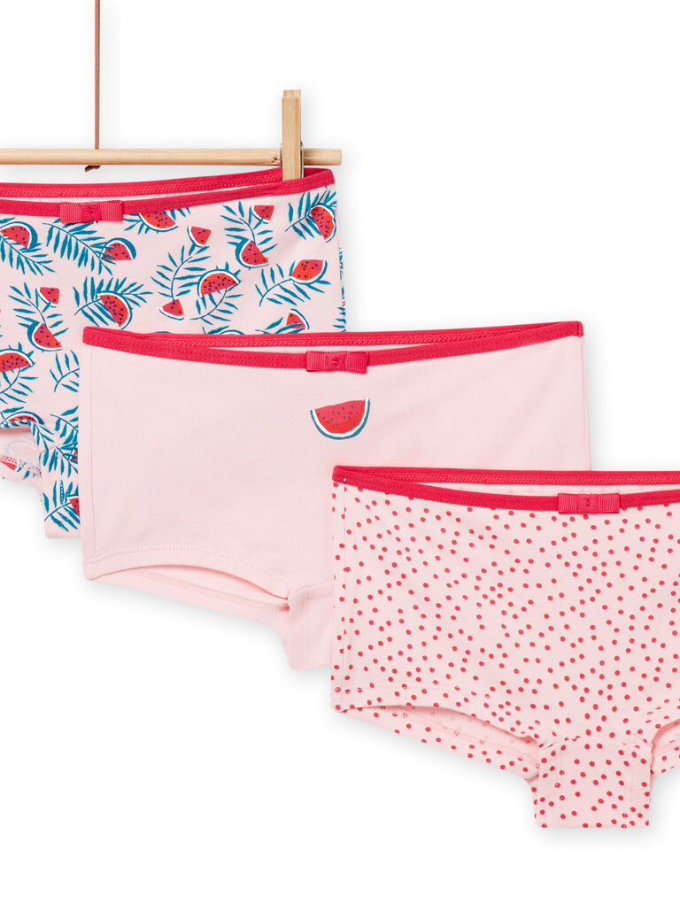 Lot de 3 shortys roses assortis enfant fille
