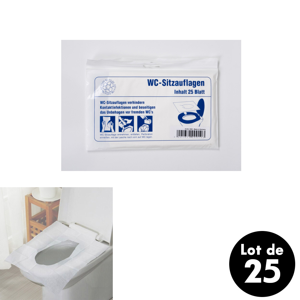 Protection WC en papier par 25