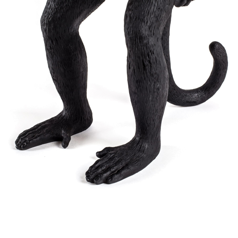 Seletti Monkey Standing Outdoor vloerlamp zwart