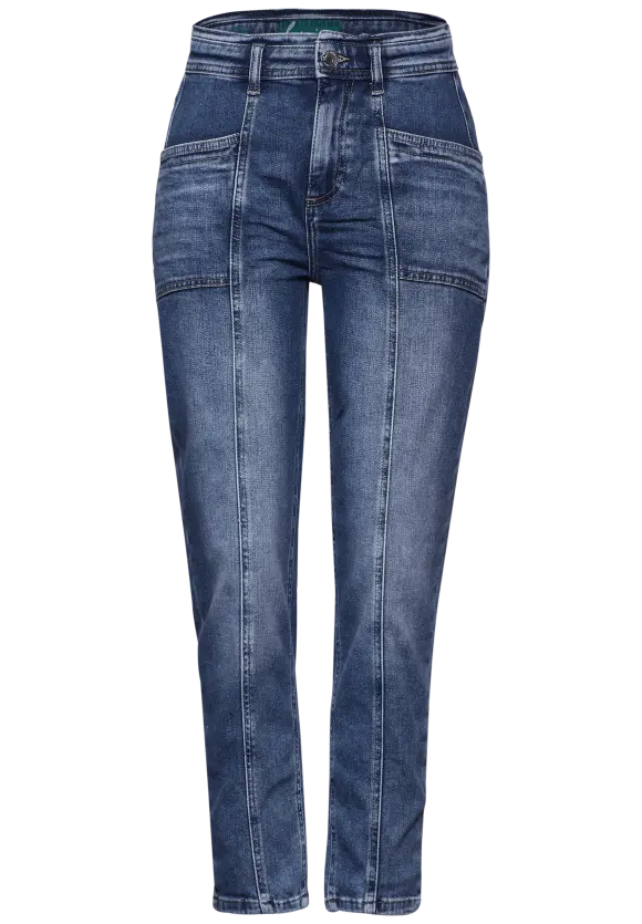 Loose Fit Mom Jeans - mid blue authentic wash