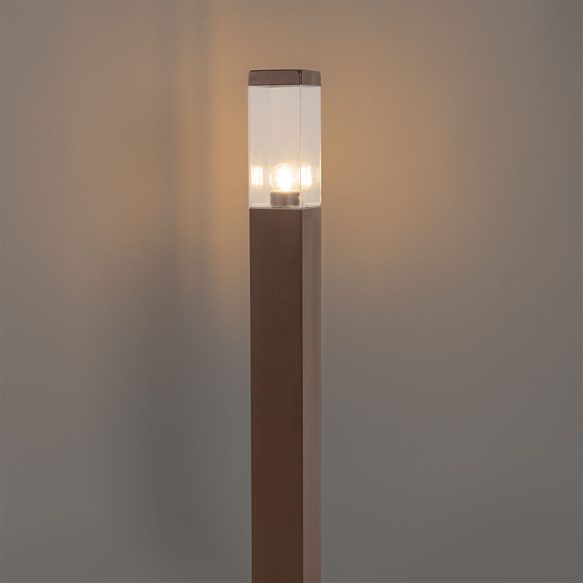 Smart buitenlamp paal roestbruin 80 cm incl. Wifi P45 - Malios