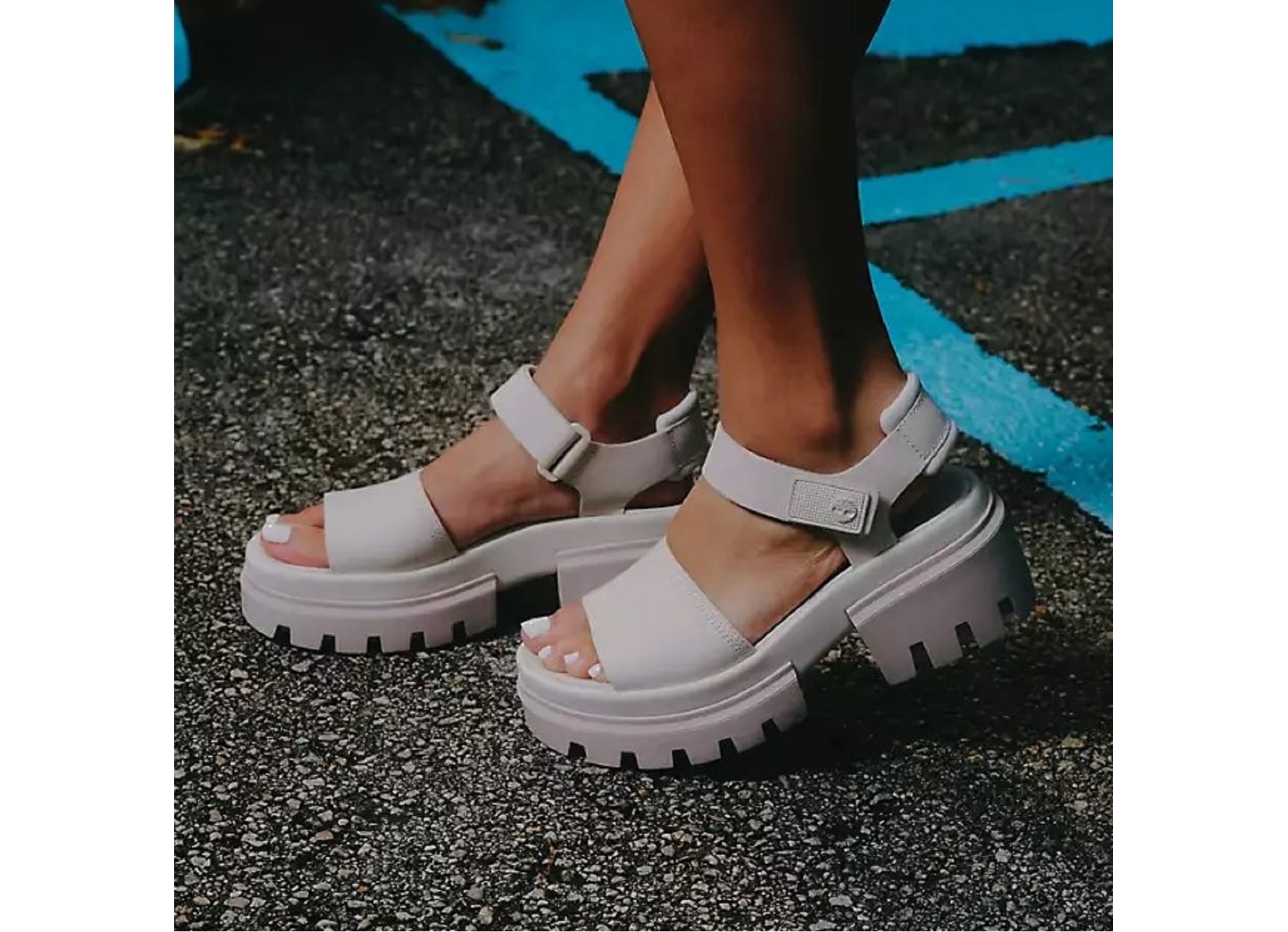 Everleigh ankle strap blanc