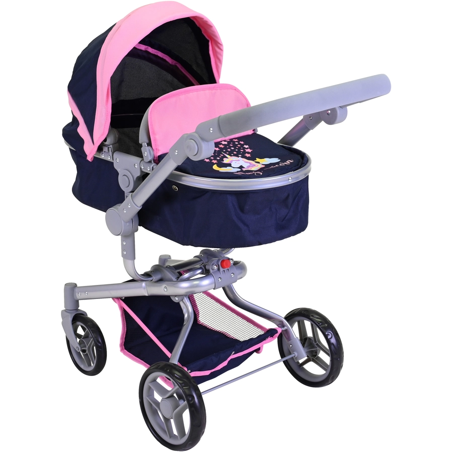 knorr toys® Puppenwagen Boonk - Magic Unicorn blau
