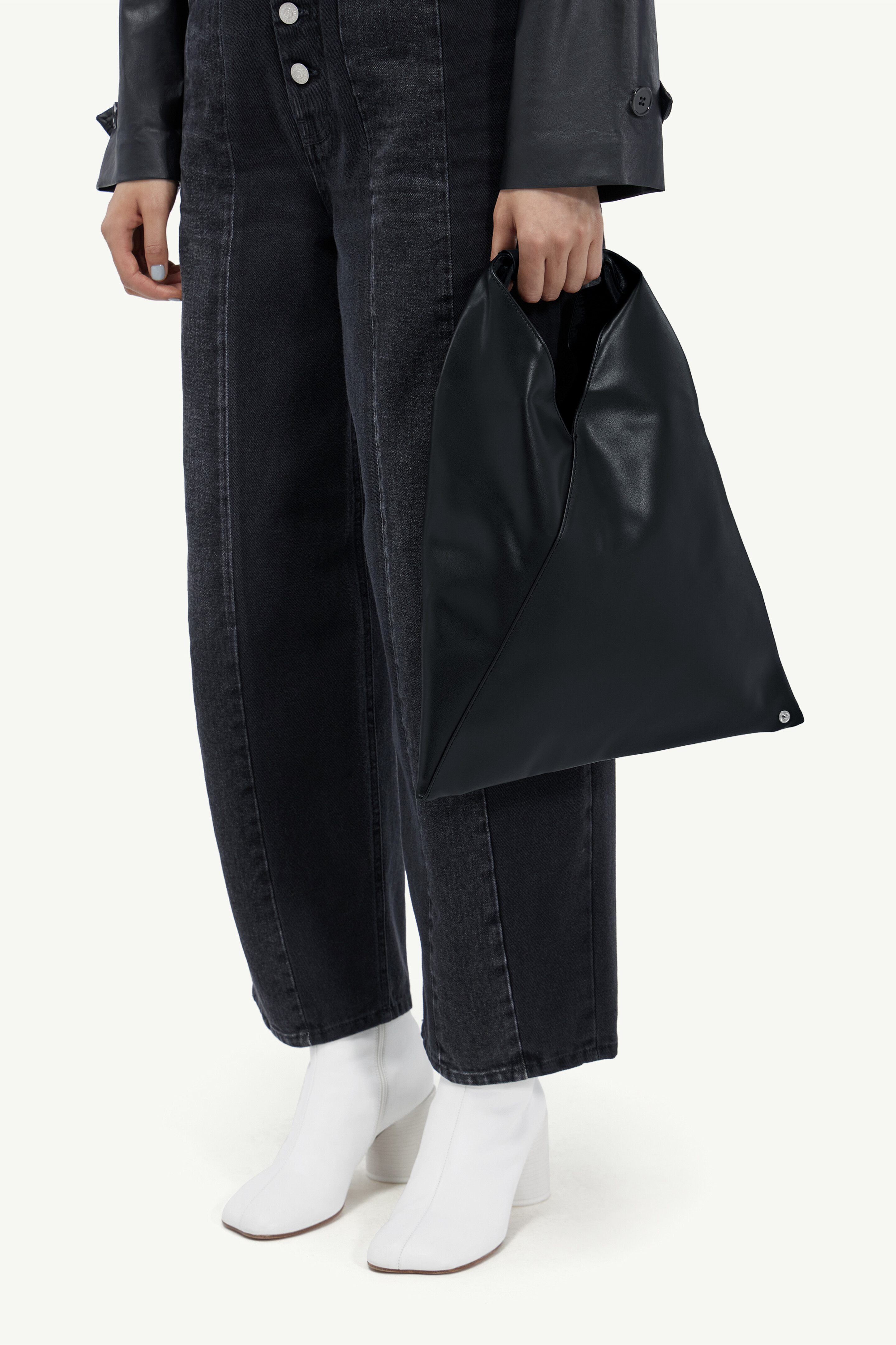 Japanese Sac à nœud - Cuir Noir