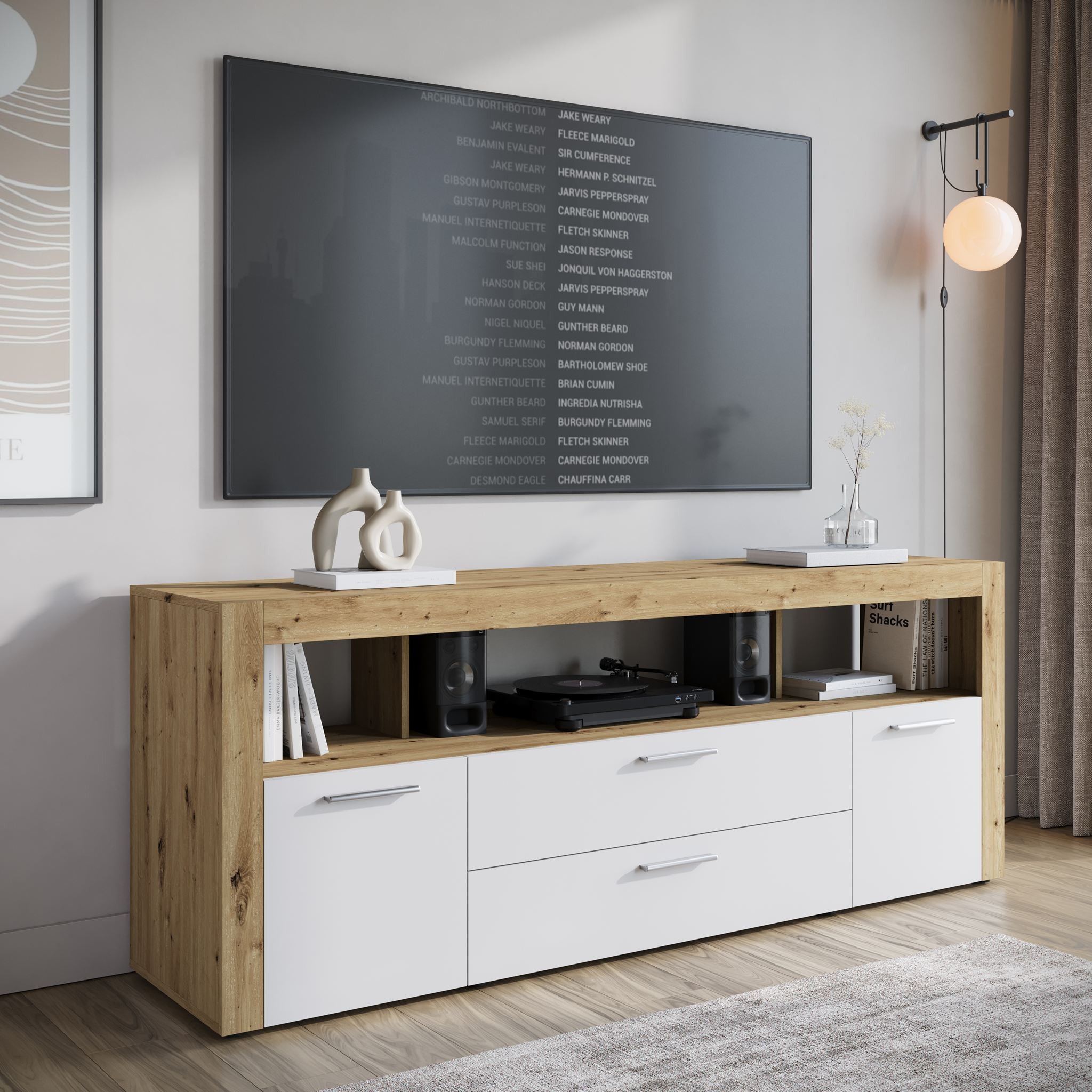 Sharon - TV-Meubel - Wit 2 - 181 cm