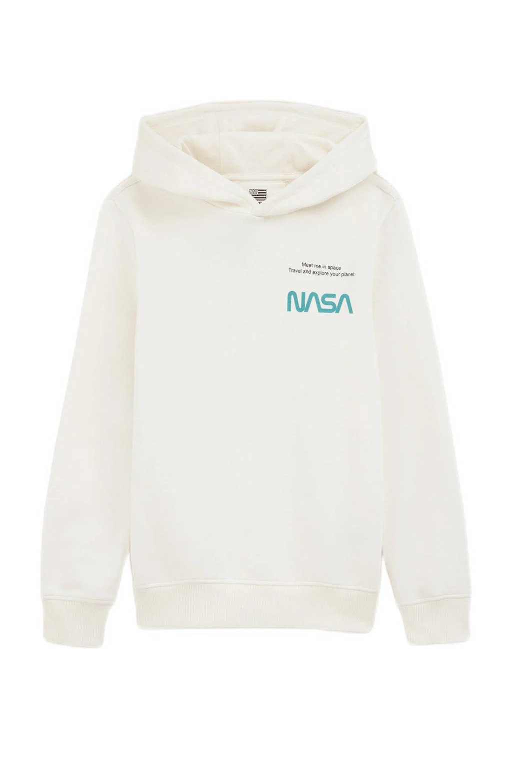 WE Fashion sweater met backprint ivory