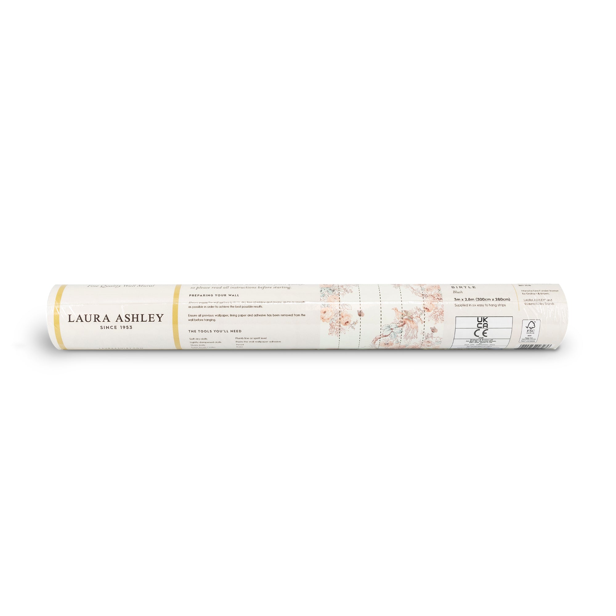 Laura Ashley Birtle Fotobehang - Bloemen - 280x300cm - Roze