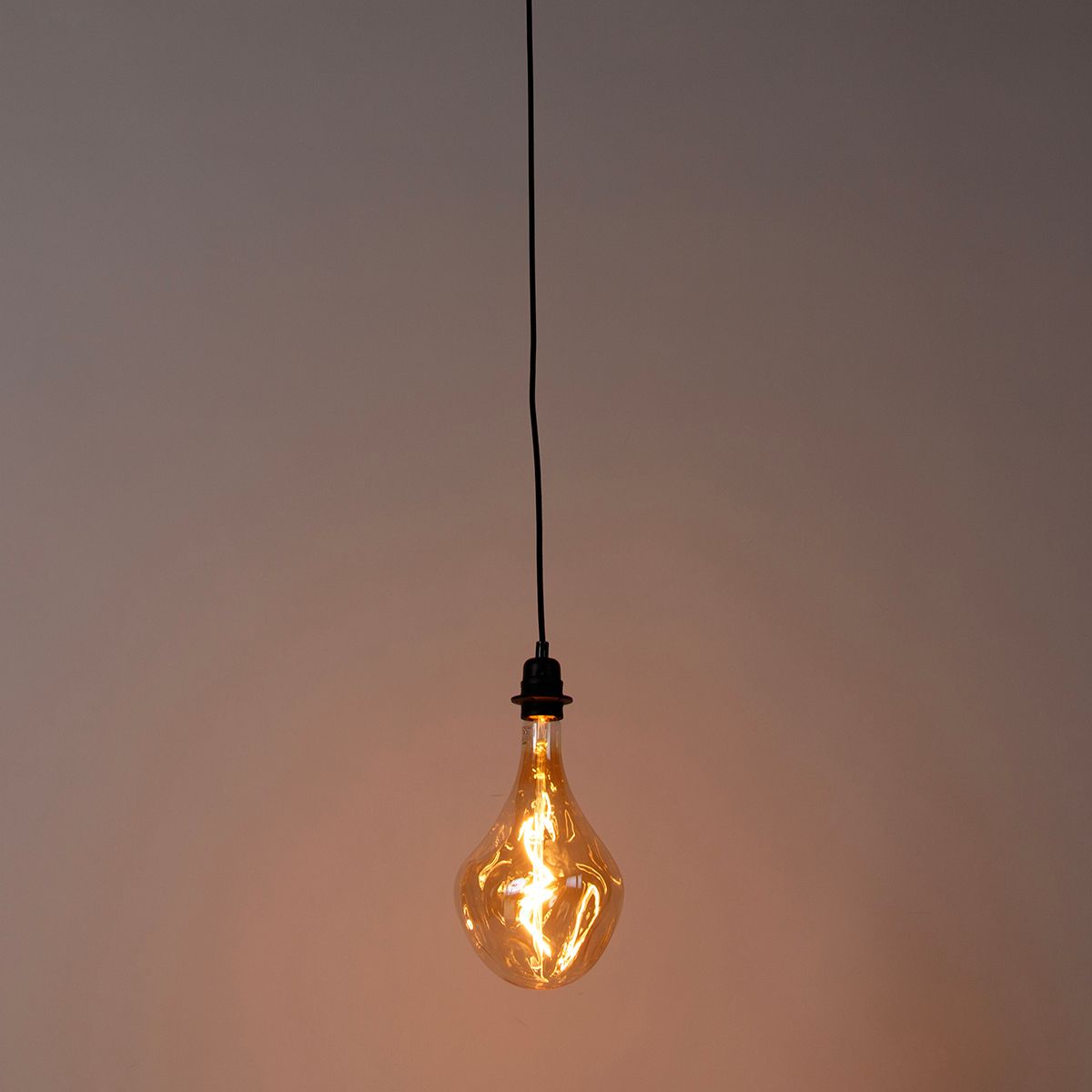 Hanglamp zwart dimbaar incl. LED goud dimbaar - Cava Luxe