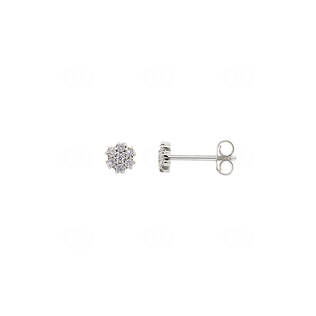0.18 Karat Diamantohrstecker 750/18 K Weissgold
