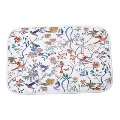 Housse de table à repasser ou nappe de repassage 5 épaisseurs motif fleurs et oiseaux - BECQUET CRÉATION