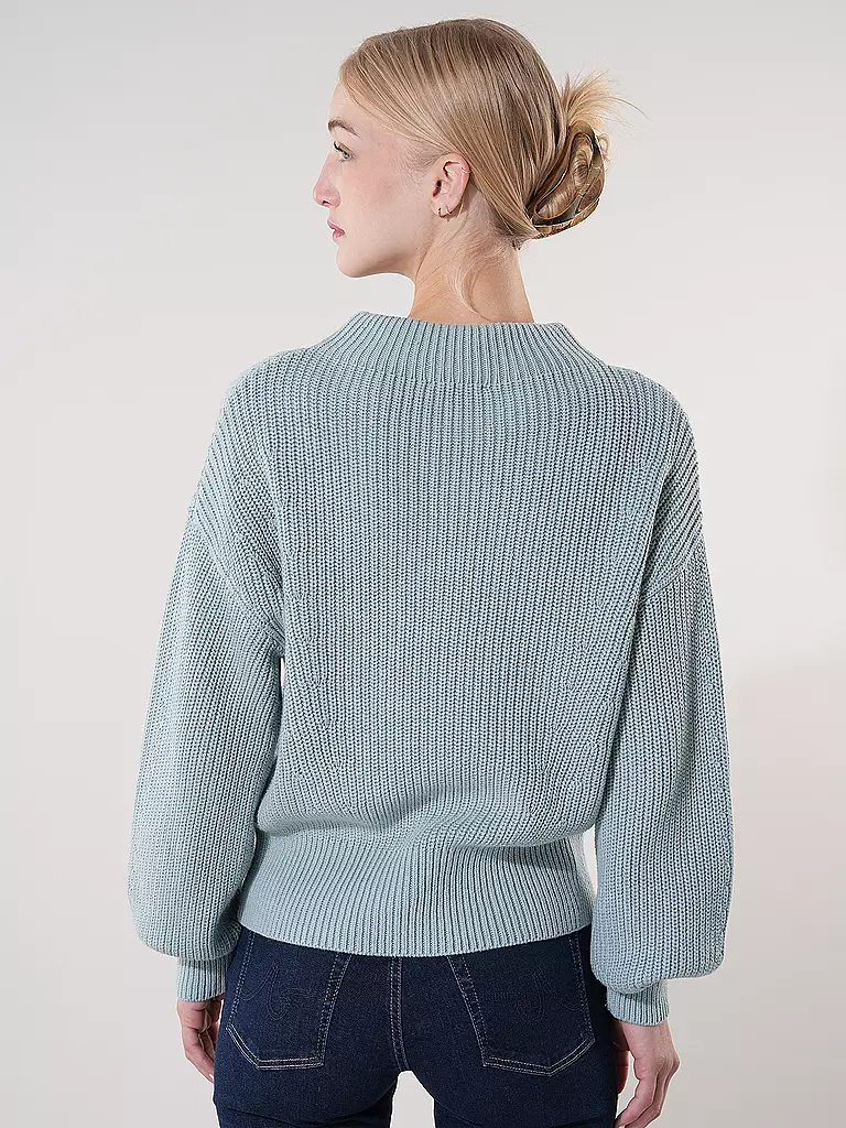 OPUS Rollkragenpullover PUFAMO hellblau