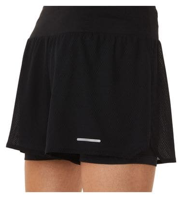 Short 2-en-1 Asics Ventilate 3.5in Noir Femme