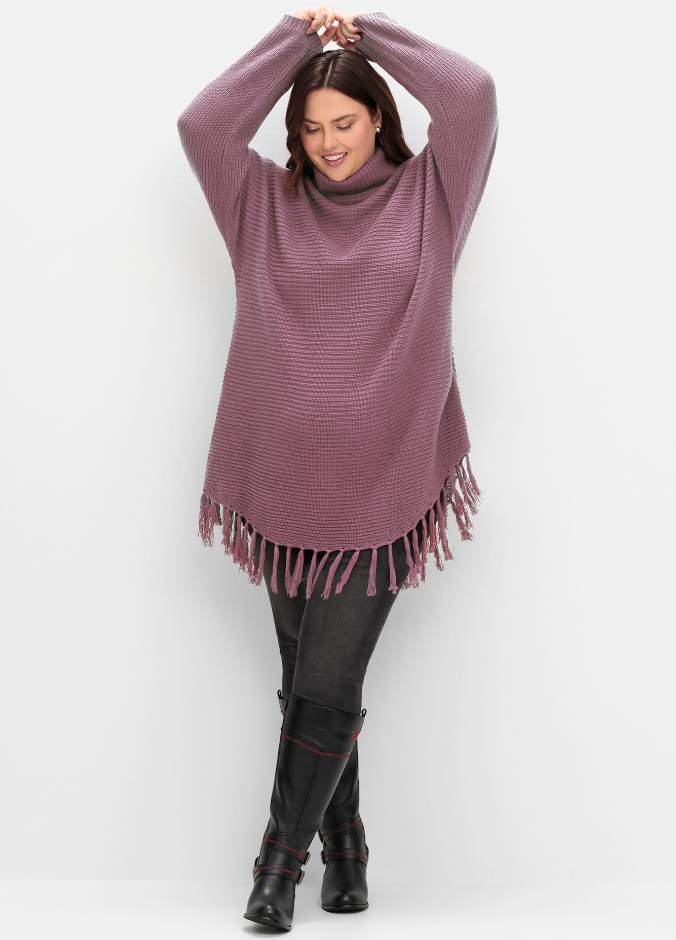 Sheego Strickponcho »Strickpullover«