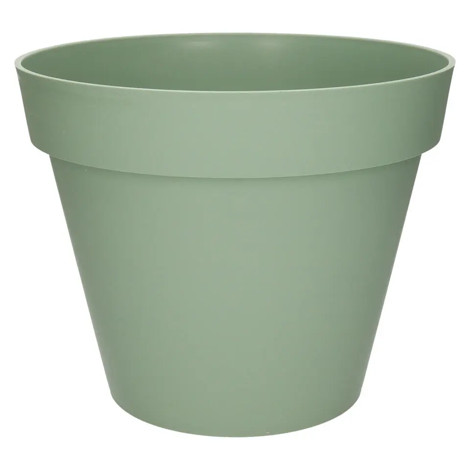EDA Toscane Bloempot - kunststof - groen - D30 x H26 cm
