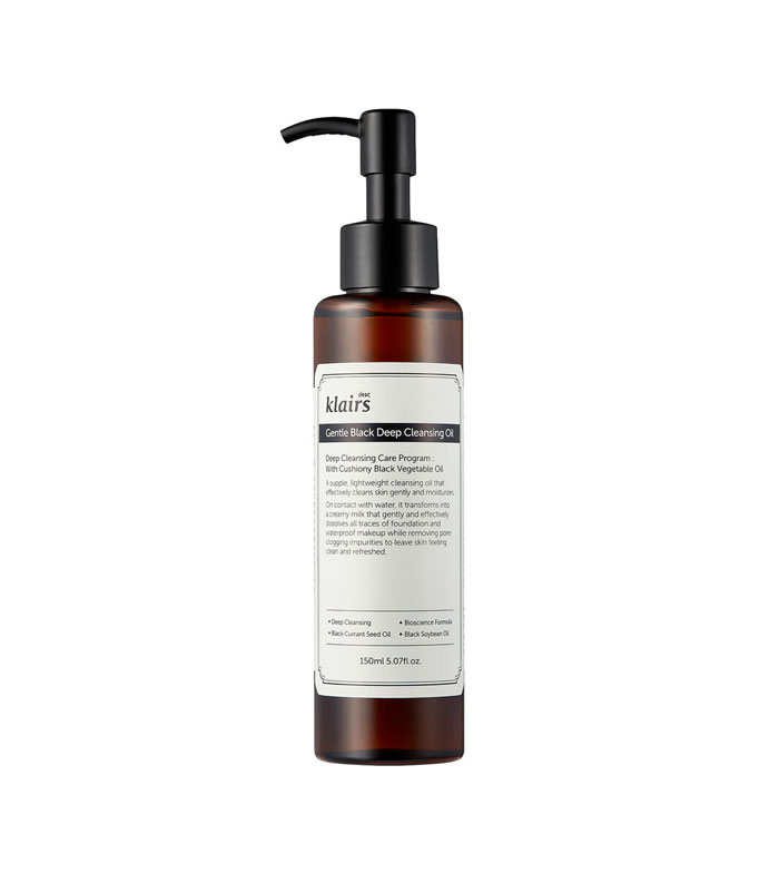 Klairs - Óleo de limpeza Gentle Black Deep Cleansing Oil