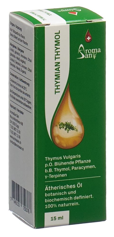 Aromasan Thymian Thymol Äth/Öl in Schachtel Bio 15 ml
