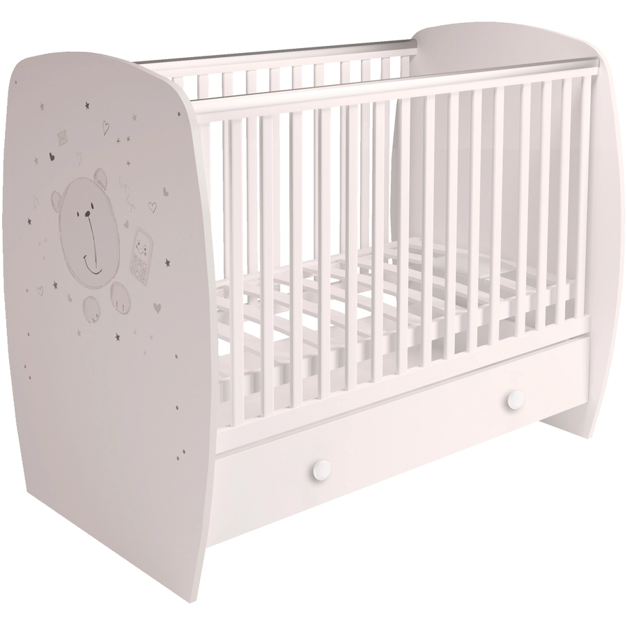 Polini Kids Babybett French 710 Teddy weiß