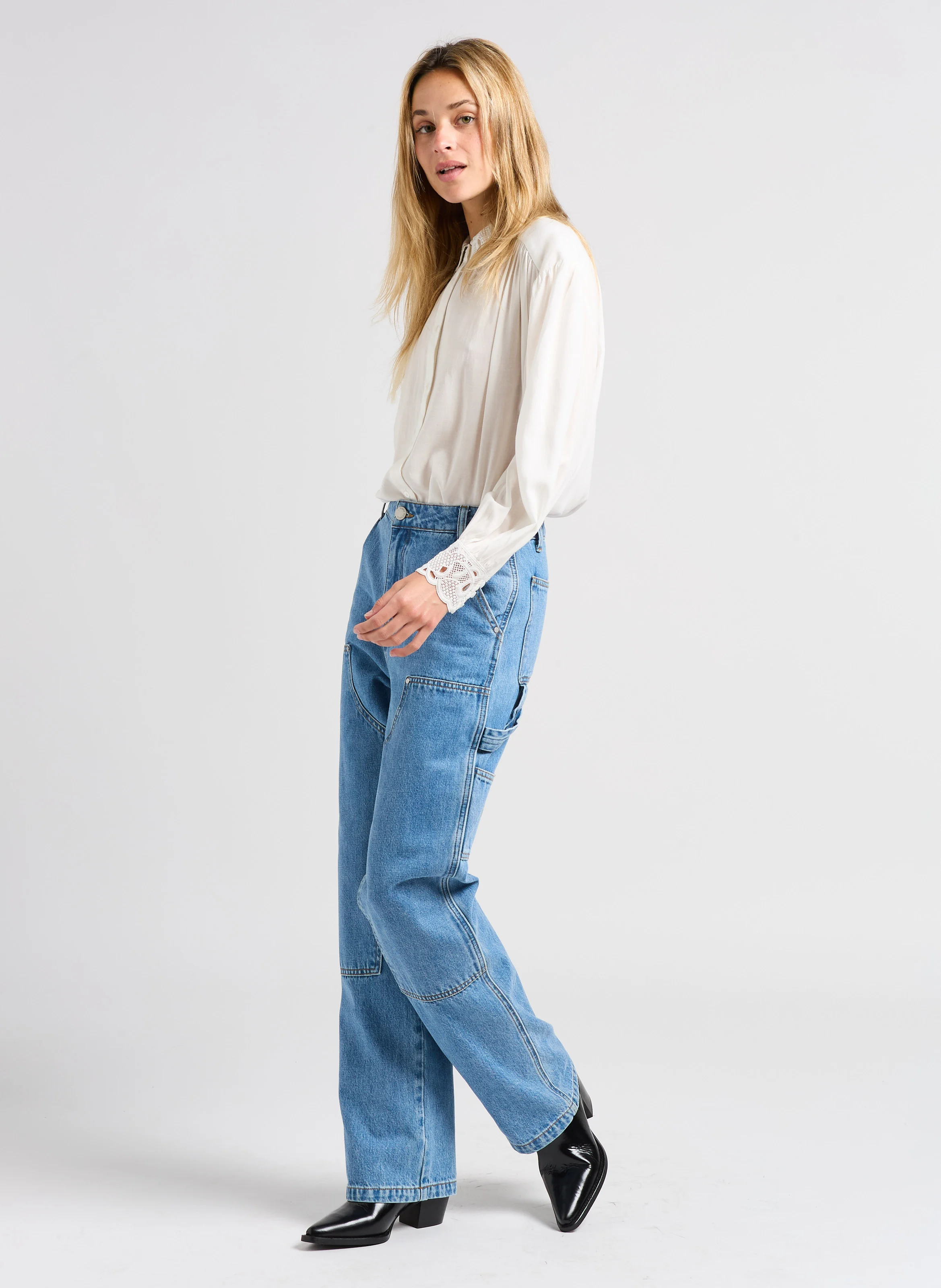 ROCA - Jean droit en coton | Bleu