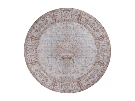 Tapis Light Grey & Rust 122 X 122 cm - Primrose