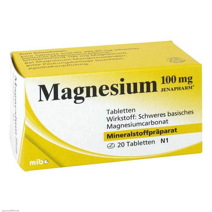 Magnesium 100 mg Jenapharm Tabletten, 20 St