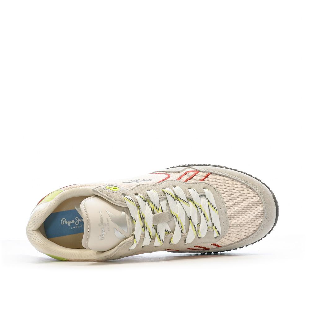 Pepe jeans Baskets Beige/Rouge Femme Pepe jeans Holland