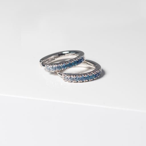 Sif Jakobs Jewellery Ellera Medio Øreringe, Sølv/Blå