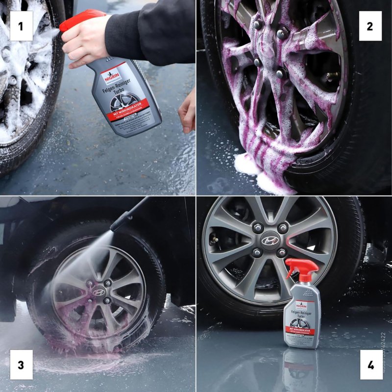 Nettoyant pour jantes Turbo Nigrin - Lot de 2 spray de 500 ml